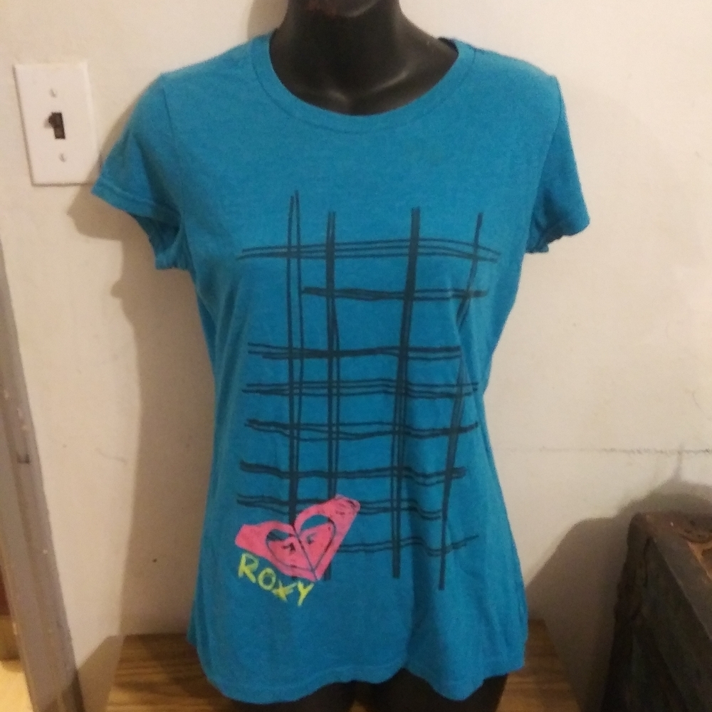 Roxy womens blue t-shirt Medium